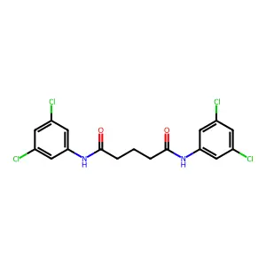 N,N'-bis(3,5-dichlorophenyl)pentanediamide structure