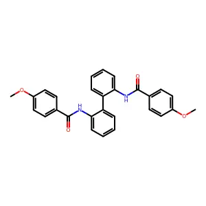 4-methoxy-N-[2-[2-[(4-methoxybenzoyl)amino]phenyl]phenyl]benzamide structure