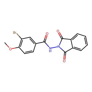 3-bromo-N-(1,3-dioxo-1,3-dihydro-2H-isoindol-2-yl)-4-methoxybenzamide structure