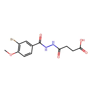 4-(2-(3-Bromo-4-methoxybenzoyl)hydrazinyl)-4-oxobutanoic acid structure