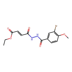 Ethyl 4-[2-(3-bromo-4-methoxybenzoyl)hydrazino]-4-oxo-2-butenoate structure