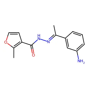 N'-[(E)-1-(3-Aminophenyl)ethylidene]-2-methyl-3-furohydrazide structure