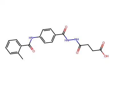 4-(2-{4-[(2-Methylbenzoyl)amino]benzoyl}hydrazino)-4-oxobutanoic acid structure
