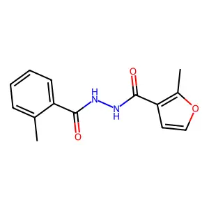 2-methyl-N'-(2-methylbenzoyl)-3-furohydrazide structure