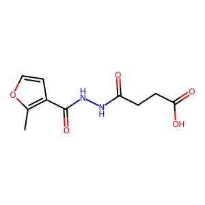 4-[2-(2-Methyl-3-furoyl)hydrazino]-4-oxobutanoic acid structure
