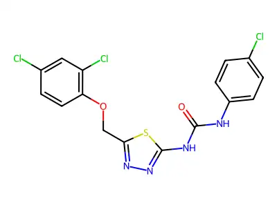 1-(4-Chlorophenyl)-3-[5-[(2,4-dichlorophenoxy)methyl]-1,3,4-thiadiazol-2-yl]urea structure