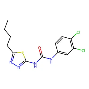 1-(5-Butyl-1,3,4-thiadiazol-2-yl)-3-(3,4-dichlorophenyl)urea structure