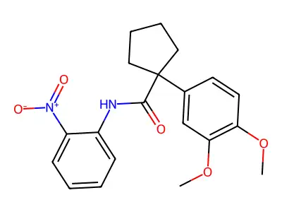1-(3,4-dimethoxyphenyl)-N-(2-nitrophenyl)cyclopentane-1-carboxamide structure