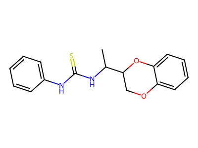 1-[1-(2,3-Dihydro-1,4-benzodioxin-3-yl)ethyl]-3-phenylthiourea structure