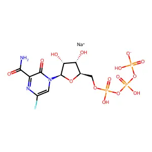 Favipiravir riboside triphosphate structure