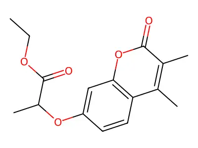 ethyl 2-[(3,4-dimethyl-2-oxo-2H-chromen-7-yl)oxy]propanoate structure