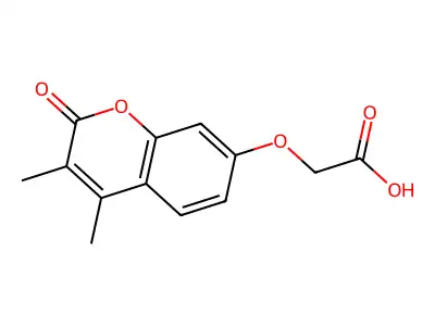 [(3,4-dimethyl-2-oxo-2H-chromen-7-yl)oxy]acetic acid structure