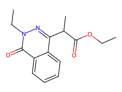 Ethyl 2-(3-ethyl-4-oxophthalazin-1-yl)propanoate structure