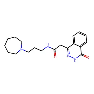 N-[3-(azepan-1-yl)propyl]-2-(4-oxo-3,4-dihydrophthalazin-1-yl)acetamide structure