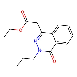 (4-Oxo-3-propyl-3,4-dihydro-phthalazin-1-yl)-acetic acid ethyl ester structure