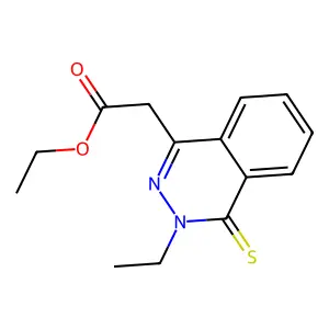 Ethyl (3-ethyl-4-thioxo-3,4-dihydrophthalazin-1-yl)acetate structure