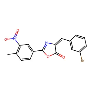 4-(3-bromobenzylidene)-2-{3-nitro-4-methylphenyl}-1,3-oxazol-5(4H)-one structure
