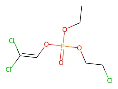 2-Chloroethyl 2,2-dichloroethenyl ethyl phosphate structure