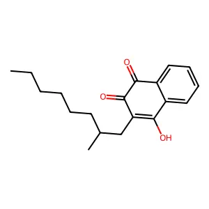 2-Hydroxy-3-(2-methyloctyl)-1,4-naphthoquinone structure