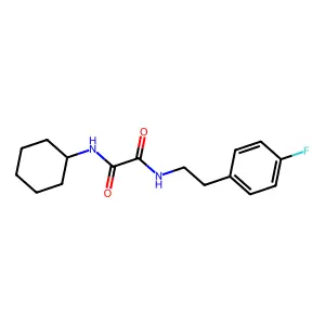 N1-cyclohexyl-N2-(4-fluorophenethyl)oxalamide structure