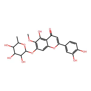 6-Methoxyluteolin 7-rhamnoside structure
