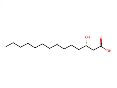S-3-Hydroxytetradecanoic acid structure