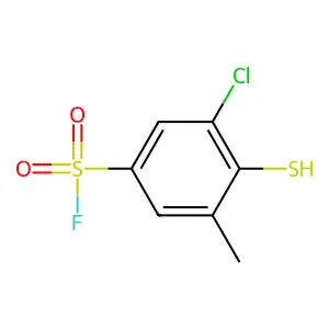 Benzenesulfonyl fluoride, 3-chloro-4-mercapto-5-methyl- structure