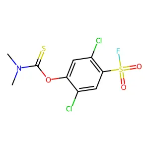 O-(2,5-dichloro-4-fluorosulfonylphenyl) N,N-dimethylcarbamothioate structure