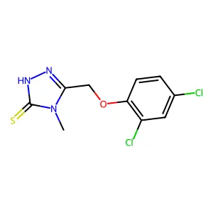 5-((2,4-Dichlorophenoxy)methyl)-2,4-dihydro-4-methyl-3H-1,2,4-triazole-3-thione structure