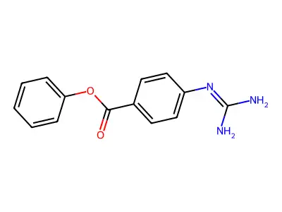 Phenyl 4-guanidinobenzoate structure