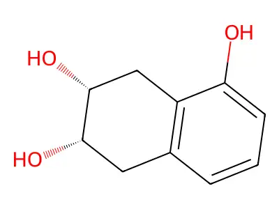 5,6,7,8-Tetrahydronaphthalene-1,6,7-triol structure