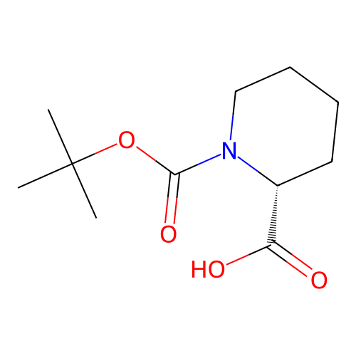 (2R)-1-[(tert-butoxy)carbonyl]piperidine-2-carboxylic acid structure