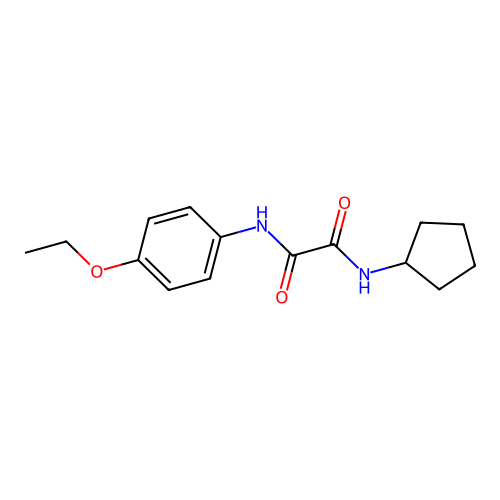 N-cyclopentyl-N'-(4-ethoxyphenyl)oxamide structure