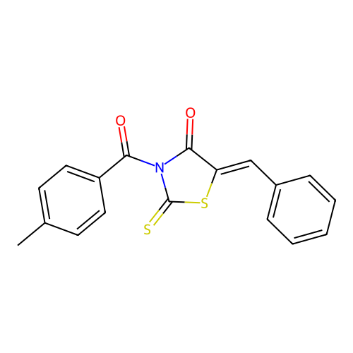 5-Benzylidene-3-(4-methylbenzoyl)-2-thioxothiazolidin-4-one structure