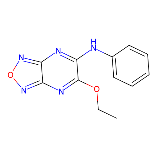 6-Ethoxy-N-phenyl[1,2,5]oxadiazolo[3,4-b]pyrazin-5-amine structure