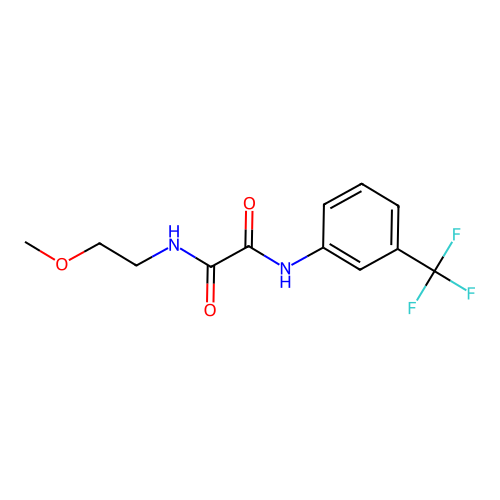 N-(2-methoxyethyl)-N'-[3-(trifluoromethyl)phenyl]oxamide structure