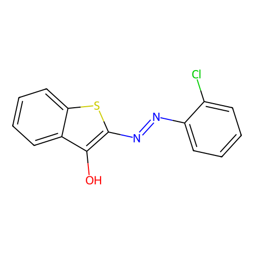 (2Z)-2-[2-(2-chlorophenyl)hydrazinylidene]-1-benzothiophen-3(2H)-one structure
