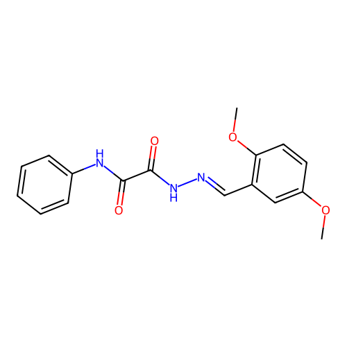 2-(2-(2,5-Dimethoxybenzylidene)hydrazino)-2-oxo-N-phenylacetamide structure