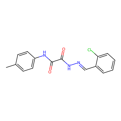 2-(2-(2-Chlorobenzylidene)hydrazino)-N-(4-methylphenyl)-2-oxoacetamide structure