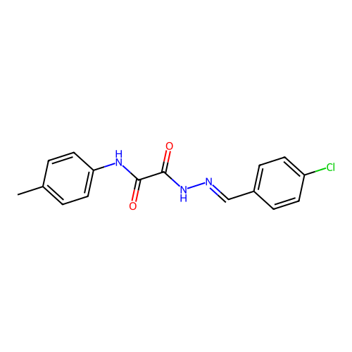 2-(2-(4-Chlorobenzylidene)hydrazino)-N-(4-methylphenyl)-2-oxoacetamide structure