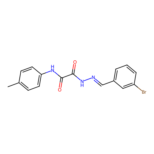 2-(2-(3-Bromobenzylidene)hydrazino)-N-(4-methylphenyl)-2-oxoacetamide structure