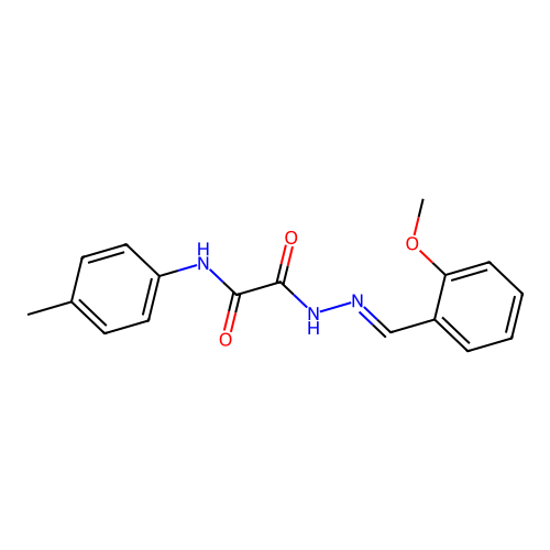 2-(2-(2-Methoxybenzylidene)hydrazino)-N-(4-methylphenyl)-2-oxoacetamide structure