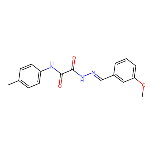 2-(2-(3-Methoxybenzylidene)hydrazino)-N-(4-methylphenyl)-2-oxoacetamide structure