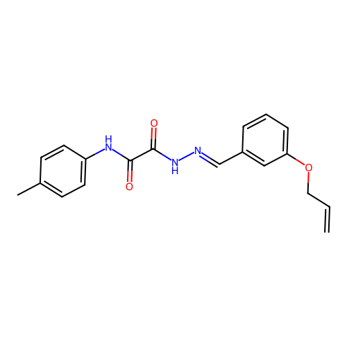 2-(2-(3-(Allyloxy)benzylidene)hydrazino)-N-(4-methylphenyl)-2-oxoacetamide structure