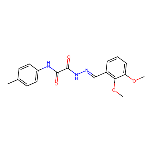 2-(2-(2,3-Dimethoxybenzylidene)hydrazino)-N-(4-methylphenyl)-2-oxoacetamide structure