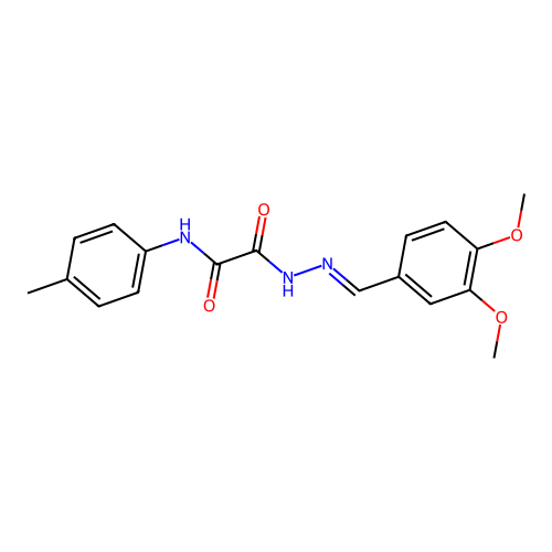 2-(2-(3,4-Dimethoxybenzylidene)hydrazino)-N-(4-methylphenyl)-2-oxoacetamide structure