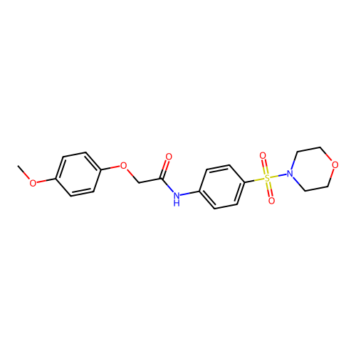 2-(4-Methoxy-phenoxy)-N-[4-(morpholine-4-sulfonyl)-phenyl]-acetamide structure