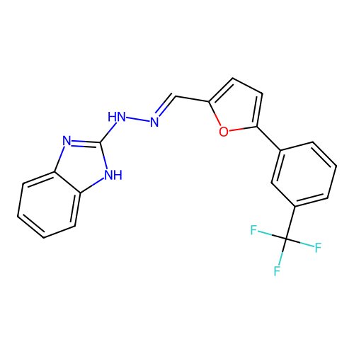 C19H13F3N4O structure