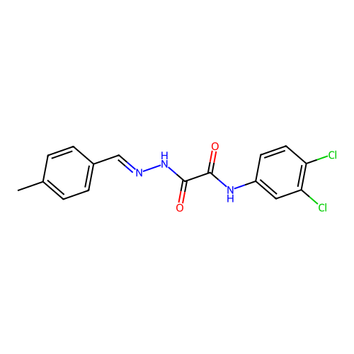 N-(3,4-Dichlorophenyl)-2-(2-(4-methylbenzylidene)hydrazino)-2-oxoacetamide structure