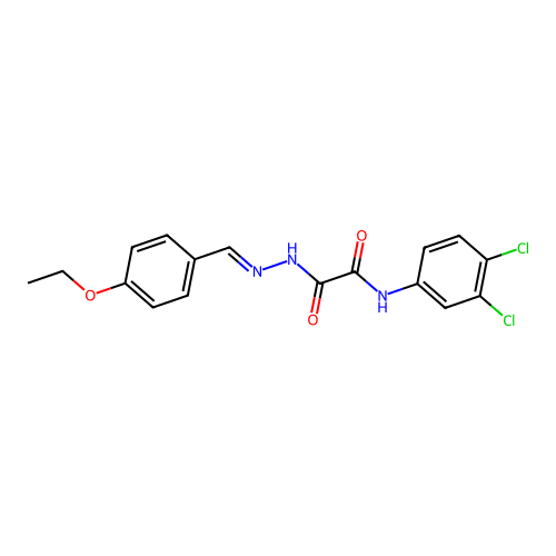 N-(3,4-Dichlorophenyl)-2-(2-(4-ethoxybenzylidene)hydrazino)-2-oxoacetamide structure